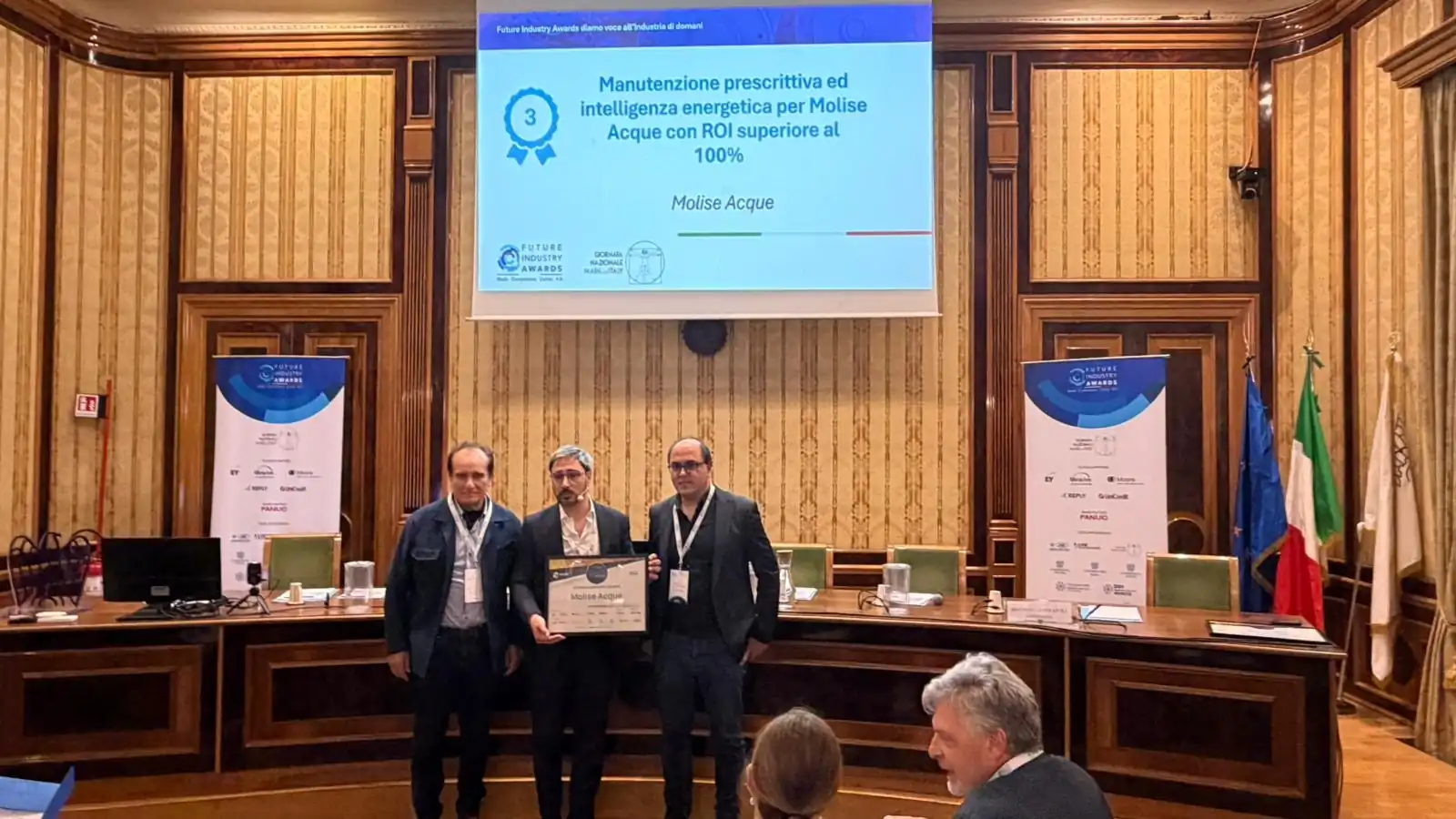 Innovazione industriale, premiato progetto centrale sollevamento di S. Maria delle Macchie